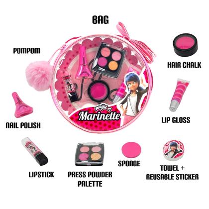 Imagem de Conjunto de maquiagem Miraculous Ladybug Kids com esmalte e giz de cabelo
