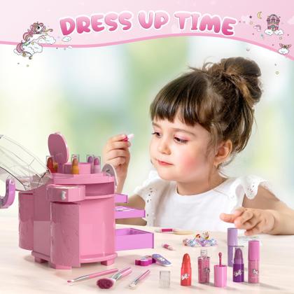 Imagem de Conjunto de maquiagem PERRYHOME Kids para meninas de 3 a 12 anos com 63 unidades