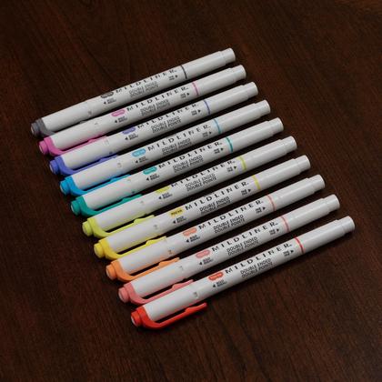 Conjunto de marcadores Zebra Pen Mildliner Double End, pacote com 10 Imagem de Conjunto de marcadores Zebra Pen Mildliner Double End, pacote com 10