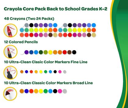 Imagem de Conjunto de materiais de arte Crayola, lápis de cor e lápis de cor de 80 quilates