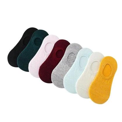 Imagem de Conjunto De Meias Invisíveis Femininas, 10 Peças (5 Pares), Respiráveis, Antiderrapantes, De