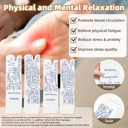 Imagem de Conjunto de Meias para Massagem nos Pés Mvsamzty com 4 Ferramentas de Reflexologia
