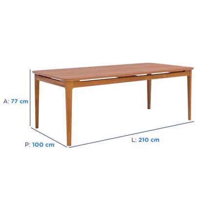 Imagem de Conjunto de Mesa 8 Cadeiras Tampo MDF com Assento Estofado Baoba Cimol