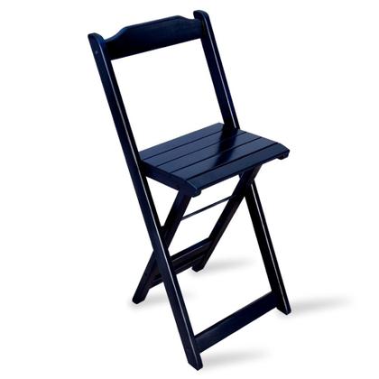 Imagem de Conjunto de Mesa Bistro Dobravel com 3 Cadeiras para Area Gourmet - Preto