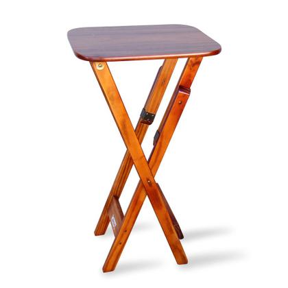 Imagem de Conjunto de Mesa Bistro Dobravel com 3 Cadeiras para Bar e Restaurante - Imbuia