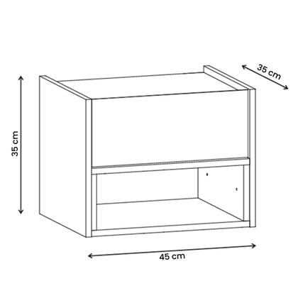 Imagem de Conjunto de Mesa Cabeceira Quarto Florença Suspensa 1 Gaveta