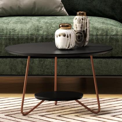 Imagem de Conjunto De Mesa Centro E Lateral Liz Pés De Ferro - Várias Cores