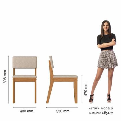 Imagem de Conjunto De Mesa Com 2 Cadeiras Arkansas Cinamomo/bege - M. Arapongas
