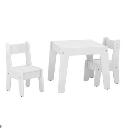 Imagem de Conjunto de Mesa com 2 Cadeiras Goiania Branco Brilho