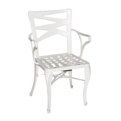 Imagem de Conjunto De Mesa Com 4 Cadeiras Aluminio Fundido + Guarda Sol Branco