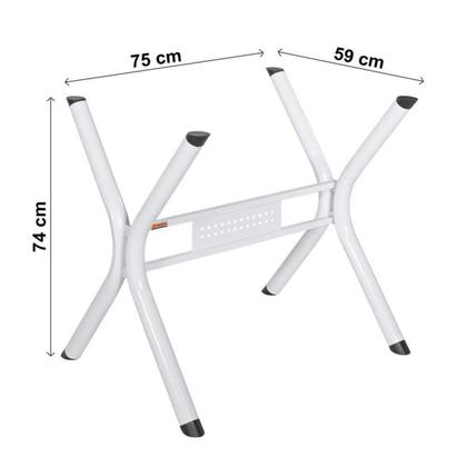 Imagem de Conjunto de Mesa com 4 Cadeiras Luna Clássica Bege/Branco/Capuccino