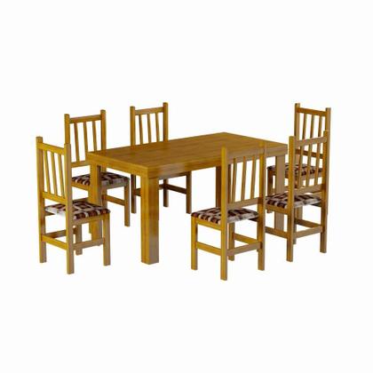 Conjunto de Mesa com 6 Cadeiras Londrina Cerejeira - Mobly Imagem de Conjunto de Mesa com 6 Cadeiras Londrina Cerejeira