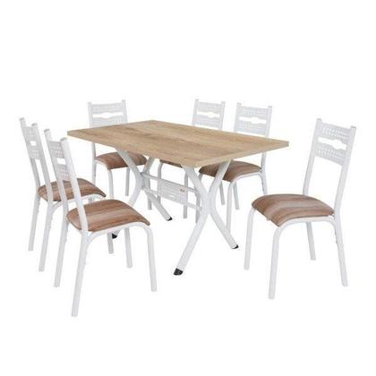 Imagem de Conjunto de Mesa com 6 Cadeiras Luna Clássica