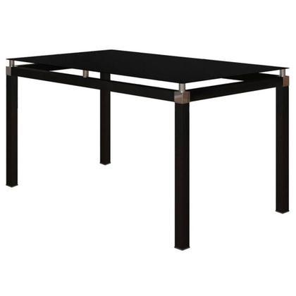 Imagem de Conjunto De Mesa Com 6 Cadeiras Malva Tampo De Vidro 140cm SF Preto - Artefamol