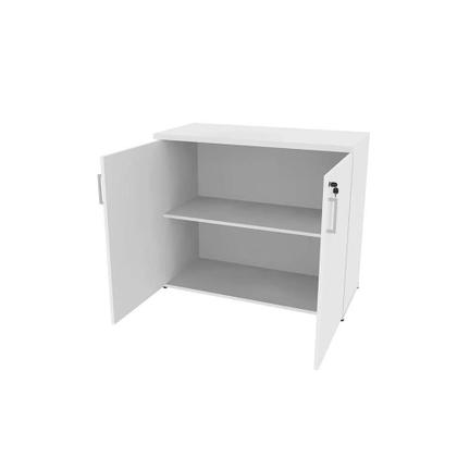 Conjunto de Mesa com Armário de Escritório, Armário Aéreo e 3 Prateleiras Corar Branco - Bramov Imagem de Conjunto de Mesa com Armário de Escritório, Armário Aéreo e 3 Prateleiras Corar Branco