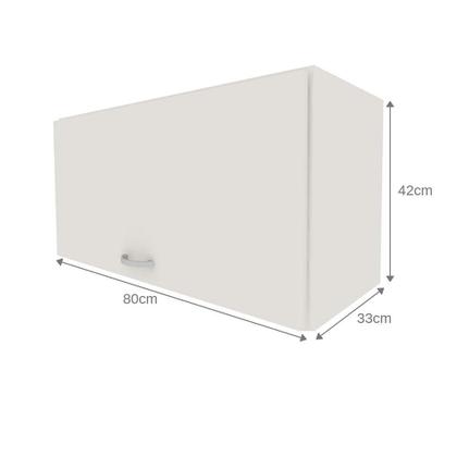 Imagem de Conjunto de Mesa com Armário de Escritório, Armário Aéreo e 3 Prateleiras Corar Branco