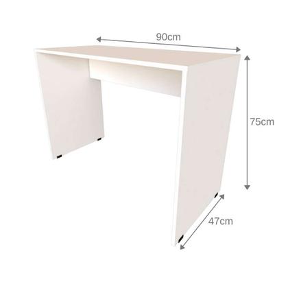 Conjunto de Mesa com Armário de Escritório, Armário Aéreo e 3 Prateleiras Corar Branco - Bramov Imagem de Conjunto de Mesa com Armário de Escritório, Armário Aéreo e 3 Prateleiras Corar Branco