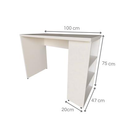 Imagem de Conjunto de Mesa com Prateleiras para Escritório ou Home Office 100 Cm de Largura