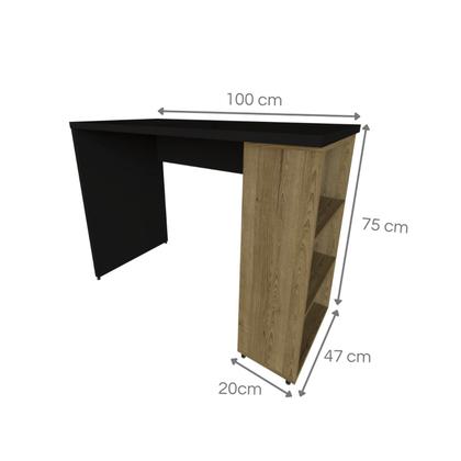 Imagem de Conjunto de Mesa com Prateleiras para Escritório ou Home Office 100 Cm de Largura