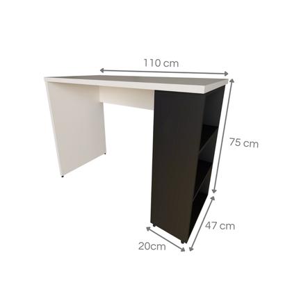 Imagem de Conjunto de Mesa com Prateleiras para Escritório ou Home Office 110 Cm de Largura