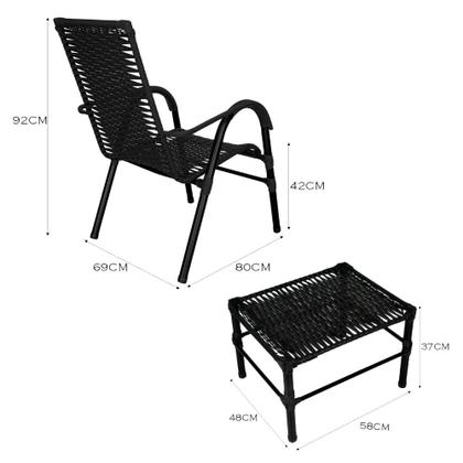 Imagem de Conjunto de Mesa de Centro e 4 Cadeiras Bela para Área Externa