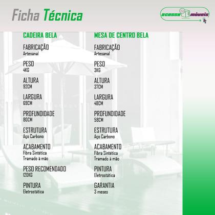 Imagem de Conjunto de Mesa de Centro e 4 Cadeiras Bela para Área Externa
