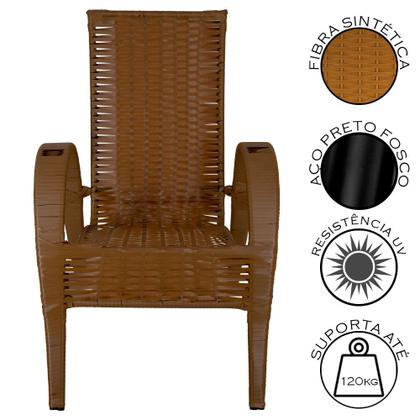 Imagem de Conjunto de Mesa de Centro e 4 Cadeiras Vitória para Área Externa