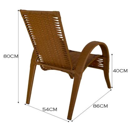 Imagem de Conjunto de Mesa de Centro e 4 Cadeiras Vitória para Área Externa