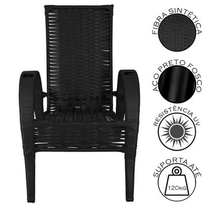 Imagem de Conjunto de Mesa de Centro e 4 Cadeiras Vitória para Área Externa