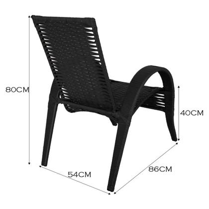 Imagem de Conjunto de Mesa de Centro e 4 Cadeiras Vitória para Área Externa