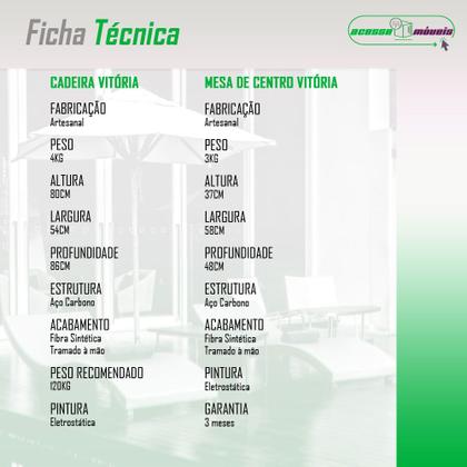 Imagem de Conjunto de Mesa de Centro e 4 Cadeiras Vitória para Área Externa