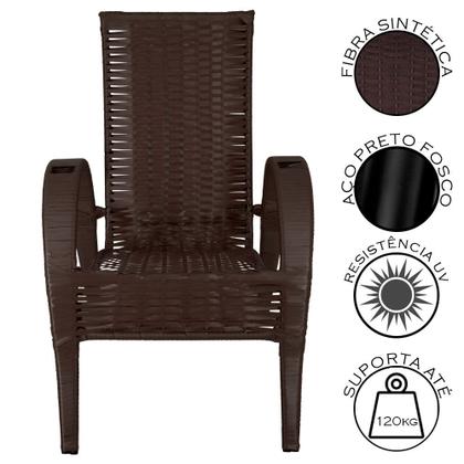 Imagem de Conjunto de Mesa de Centro e 4 Cadeiras Vitória para Área Externa