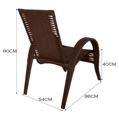 Imagem de Conjunto de Mesa de Centro e 4 Cadeiras Vitória para Área Externa