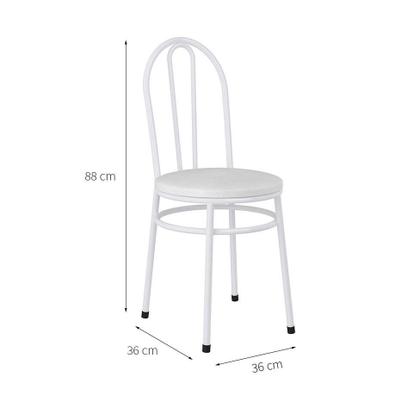 Conjunto de Mesa de Cozinha com 4 Lugares Roma Branco - Bona vita Imagem de Conjunto de Mesa de Cozinha com 4 Lugares Roma Branco