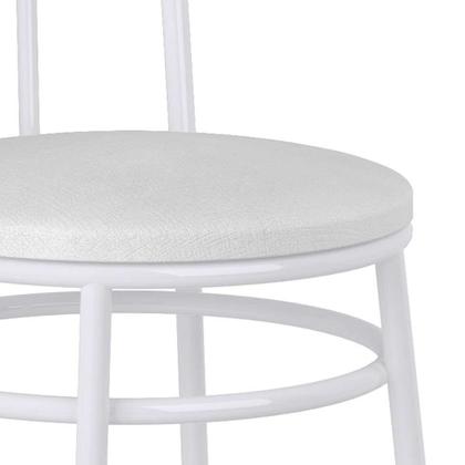 Conjunto de Mesa de Cozinha com 4 Lugares Roma Branco - Bona vita Imagem de Conjunto de Mesa de Cozinha com 4 Lugares Roma Branco