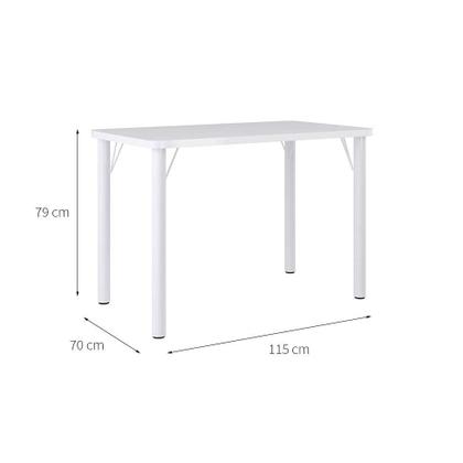 Conjunto de Mesa de Cozinha com 4 Lugares Roma Branco - Bona vita Imagem de Conjunto de Mesa de Cozinha com 4 Lugares Roma Branco