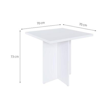 Imagem de Conjunto de Mesa de Cozinha com 4 Lugares Verona I Branco e Preto