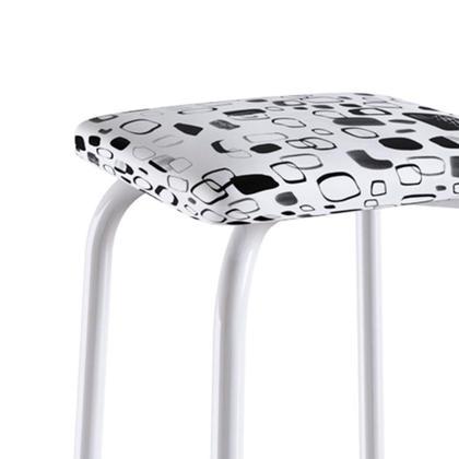 Imagem de Conjunto de Mesa de Cozinha com 4 Lugares Verona I Branco e Preto