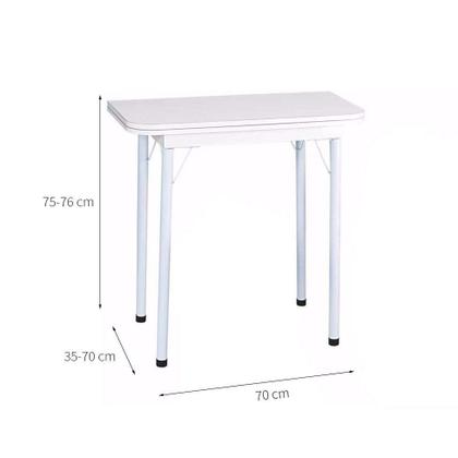 Imagem de Conjunto de Mesa de Cozinha Dobrável com 4 Lugares Asti Branco
