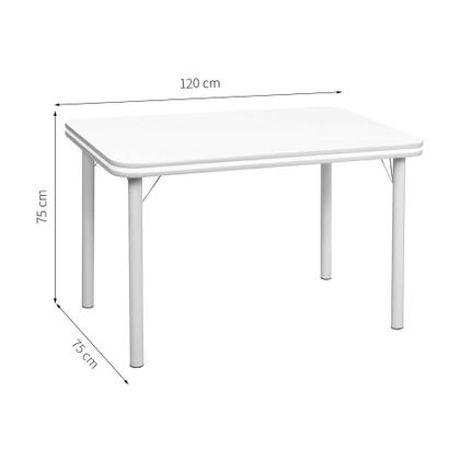 Conjunto de Mesa de Jantar com 4 Cadeiras Gisele Branco e Cromado - Criativa Móveis Imagem de Conjunto de Mesa de Jantar com 4 Cadeiras Gisele Branco e Cromado