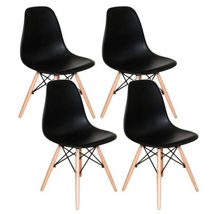 Imagem de Conjunto De Mesa De Jantar Eames Eiffel Redonda 90Cm Tampo D