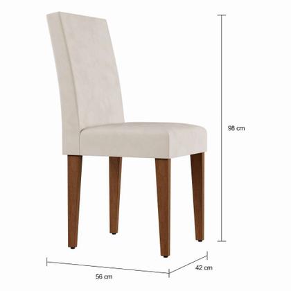 Conjunto de Mesa de Jantar Orlando II com Tampo de Vidro Off White e 4 Cadeiras Grécia Veludo Creme - Mobly Imagem de Conjunto de Mesa de Jantar Orlando II com Tampo de Vidro Off White e 4 Cadeiras Grécia Veludo Creme