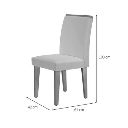 Imagem de Conjunto de Mesa de Jantar Retangular com Tampo de Vidro Turquesa e 6 Cadeiras Luanda Veludo Grafite e Imbuia