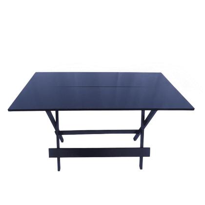 Imagem de Conjunto de Mesa Dobrável 120x70 em Madeira com 4 Cadeiras Dobráveis Preto