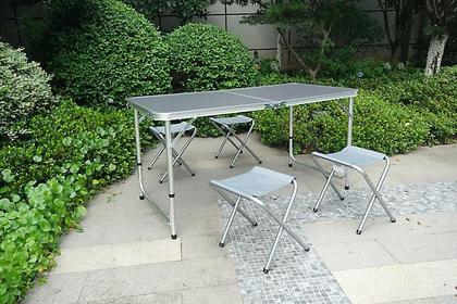 Imagem de Conjunto de Mesa Dobravel Camping com 4 Lugares Klimber