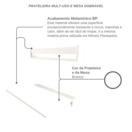 Imagem de Conjunto de Mesa Dobrável e Prateleira para Home Office ou Escritório
