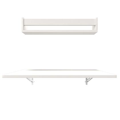 Imagem de Conjunto de Mesa Dobrável e Prateleira para Home Office ou Escritório