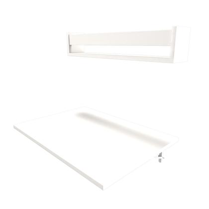 Imagem de Conjunto de Mesa Dobrável e Prateleira para Home Office ou Escritório