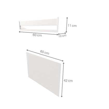 Imagem de Conjunto de Mesa Dobrável e Prateleira para Home Office ou Escritório