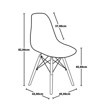 Imagem de Conjunto de Mesa Dobrável Retrátil 100cm Noronha com 2 Cadeiras Eiffel - Preto